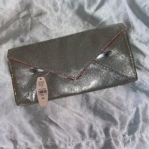Sliver clutch bag